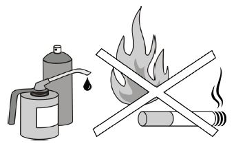 Keep away from open fires.